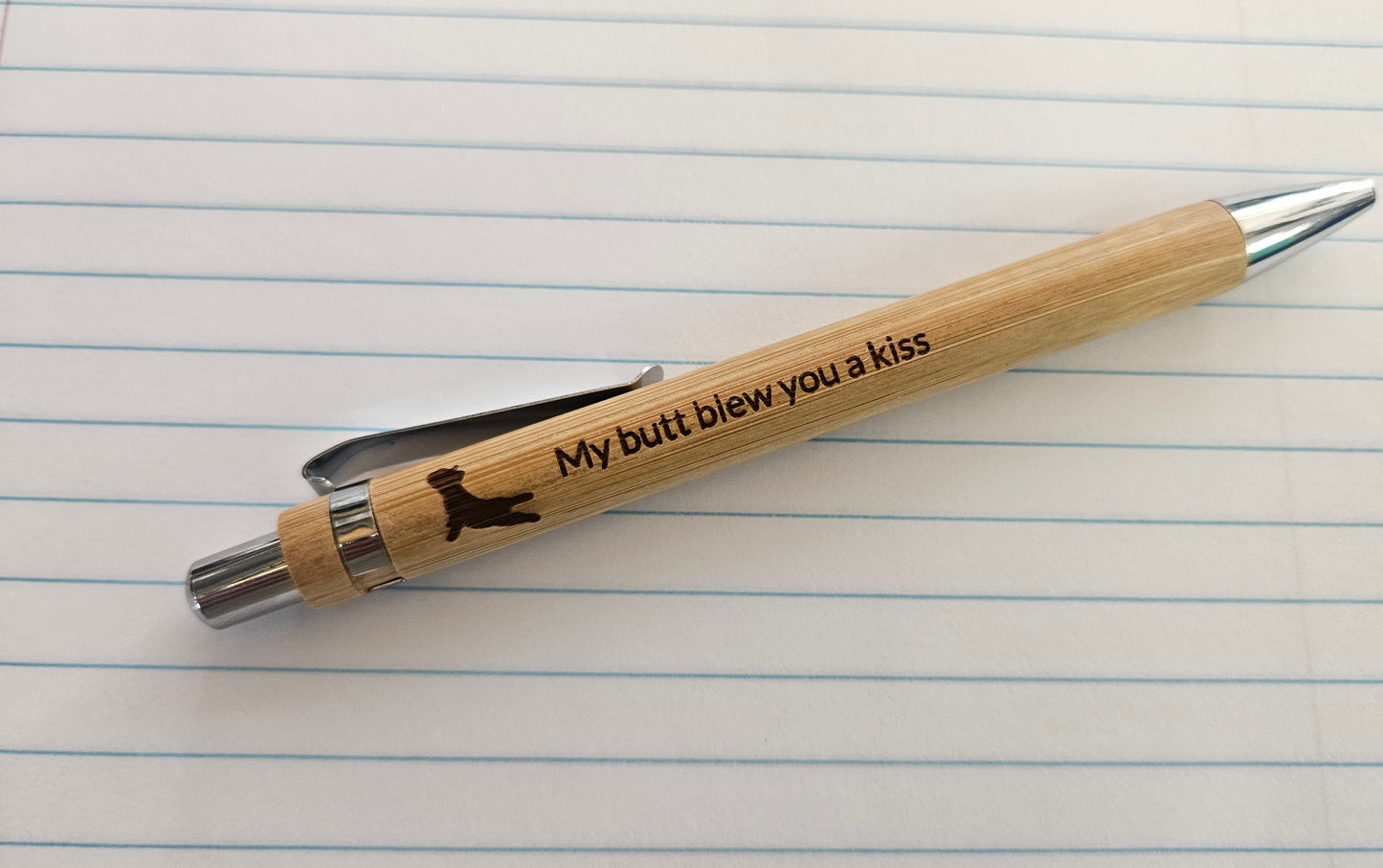 Frenchie Kiss Bamboo Pen