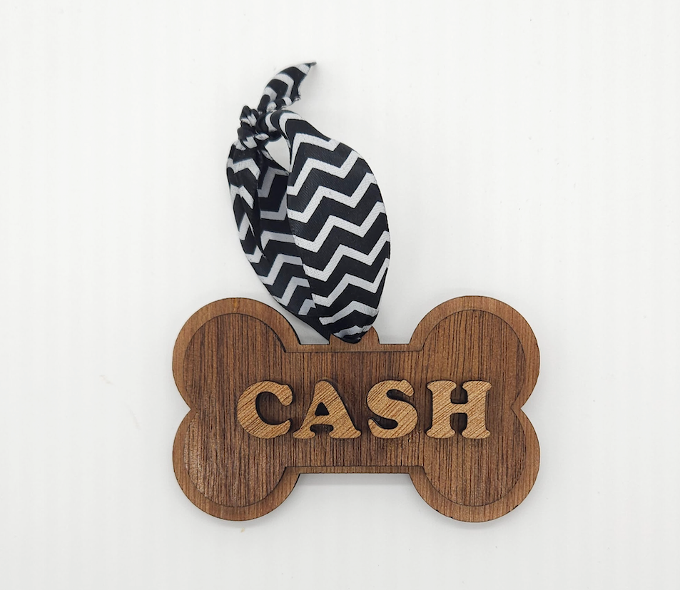 Custom Dog Bone Christmas Ornament