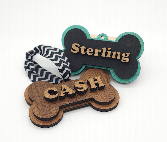 Custom Dog Bone Christmas Ornament