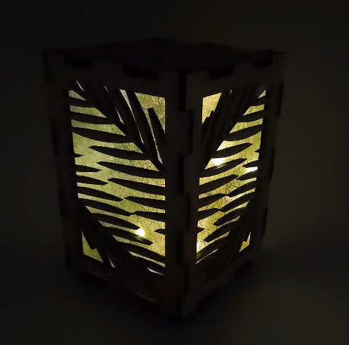 Handmade lighted Palm Lantern
